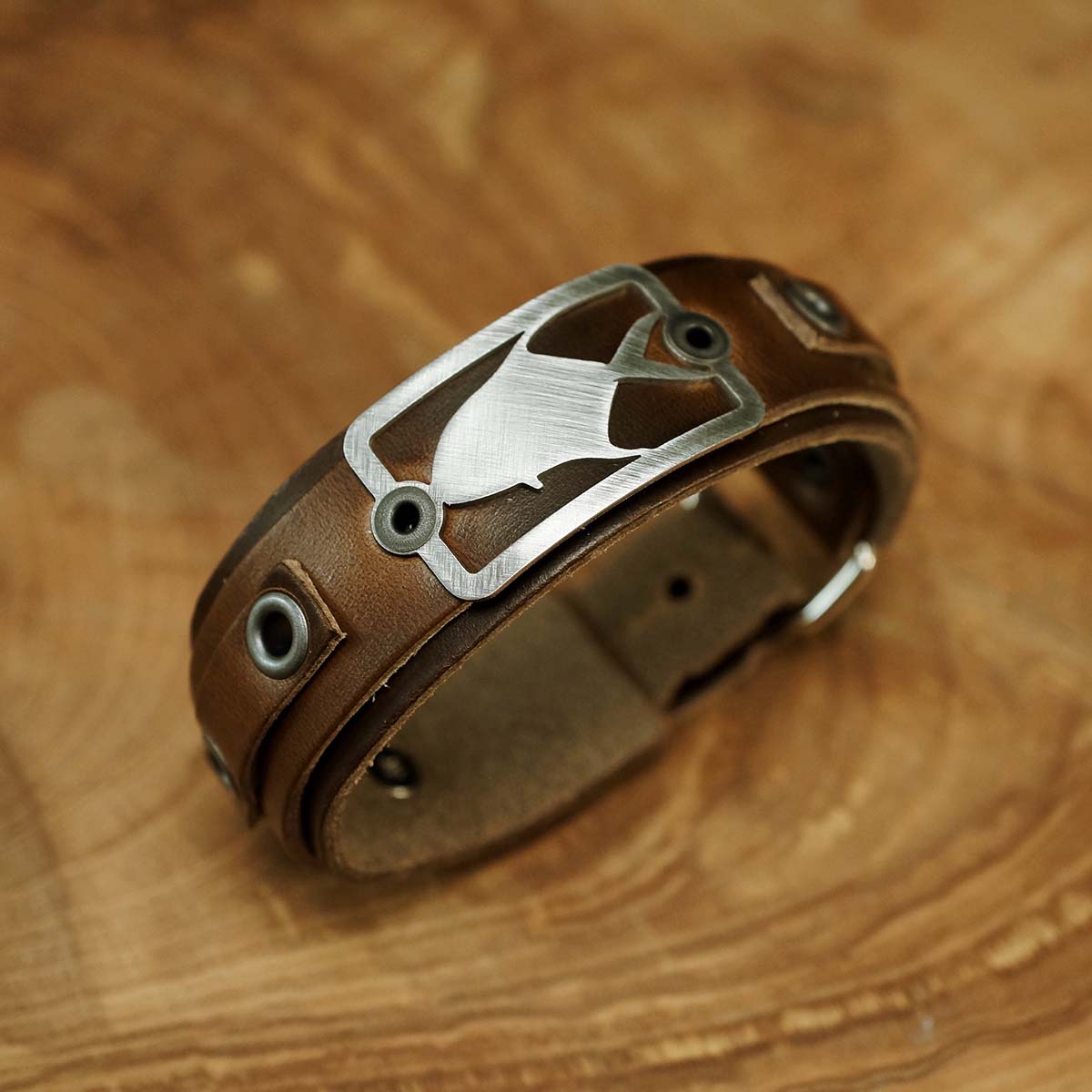 Sight Line Provisions Permit Bracelet in Horween Brown